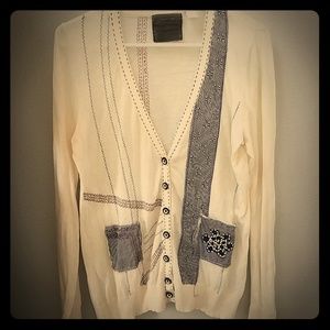 Anthropologie patchwork cardigan Size L